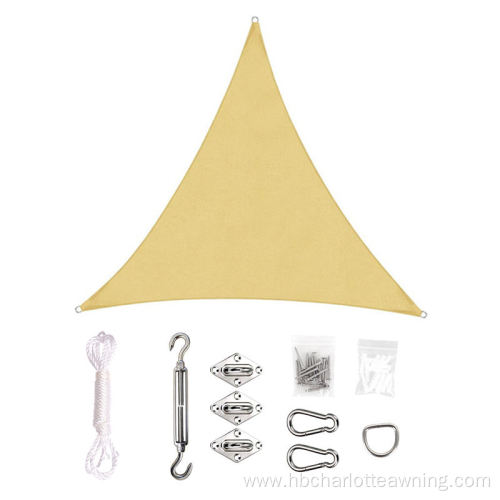 Triangle Outdoor Shade Sail in Beige